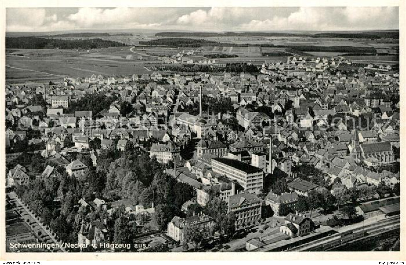 73602115 Schwenningen Neckar Fliegeraufnahme Schwenningen Neckar - Villingen - Schwenningen