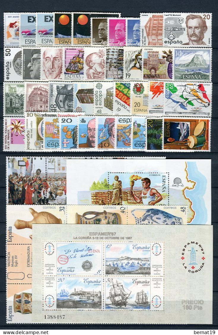 Spain 1985-1989 FIVE Complete Years With Carnets ** MNH. - Verzamelingen (zonder Album)