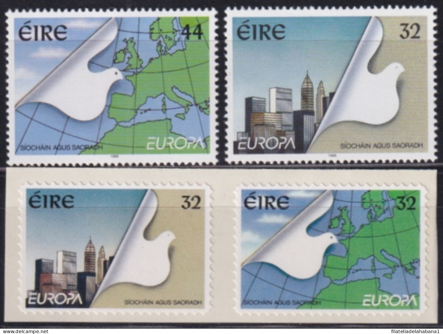 F-EX50147 IRELAND EIRE MNH 1995 EUROPA CEPT PEACE PIGEON BIRD AVES - Pigeons & Columbiformes