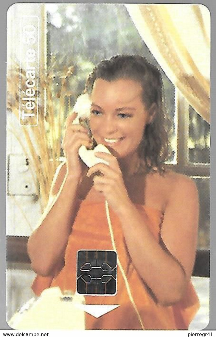 CARTE-PUBLIC-50U-F 543A-SO5-JG-03/95-ROMY SCHNEIDER-CINEMA 6-V°DN JG-SérieA 520145858-UTILISE-TBE-RARE - 1995