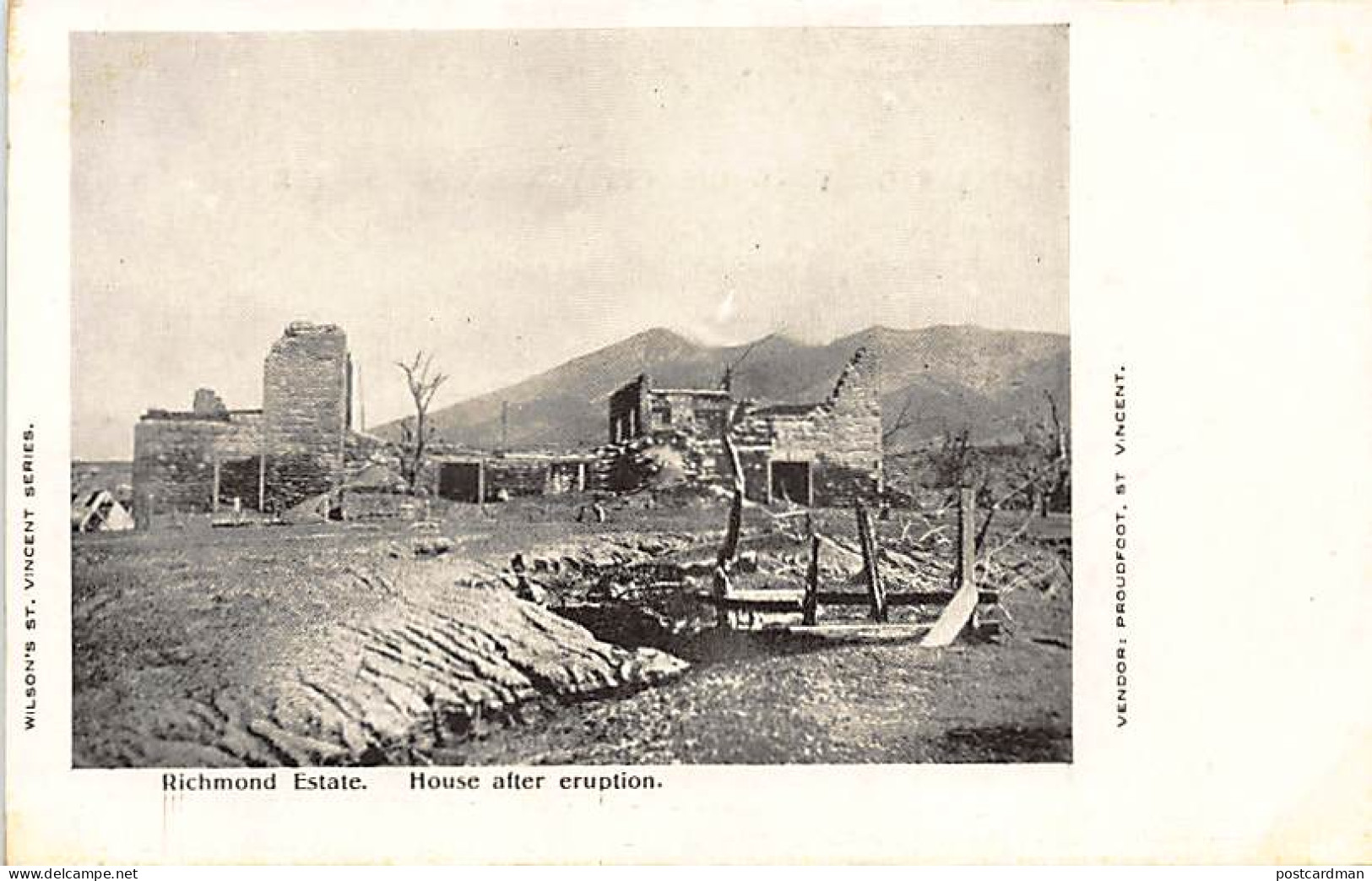 SAINT VINCENT - Richmond Estate, House After Eruption - Publ. Wilson. - Saint Vincent En De Grenadines