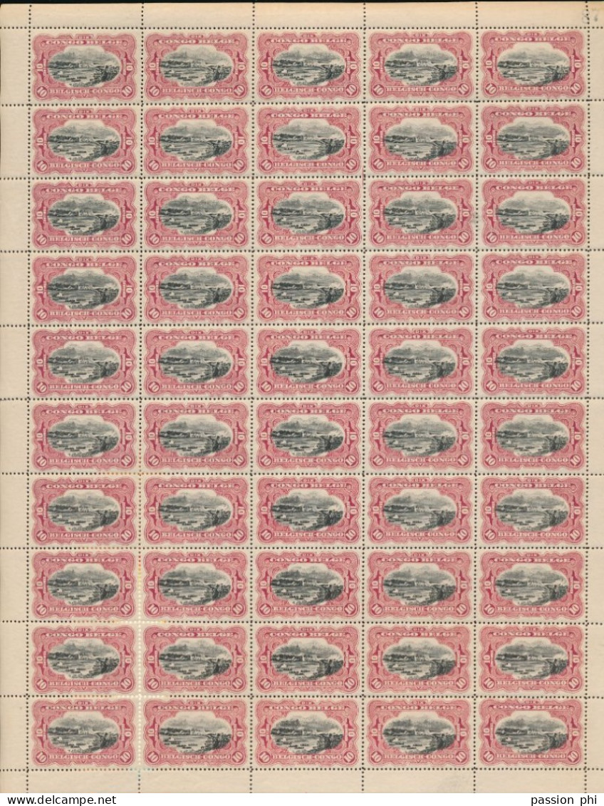 BELGIAN CONGO 1915 ISSUE COB 65 SHEET MNH - Feuilles Complètes