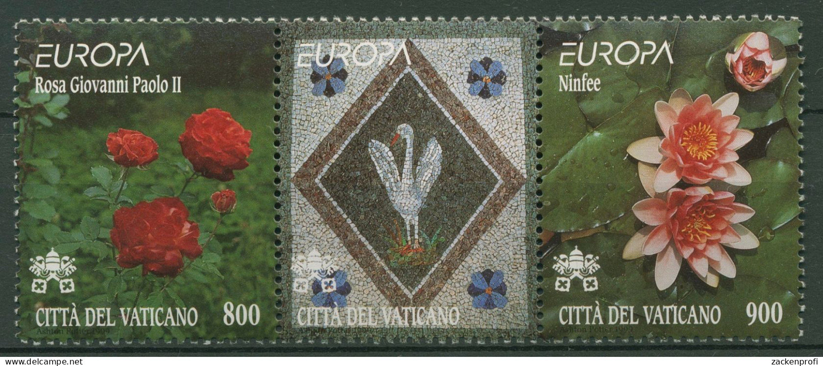Vatikan 1999 Europa CEPT Natur-und Nationalparks Rose 1277/78 ZD Zf Postfrisch - Nuovi