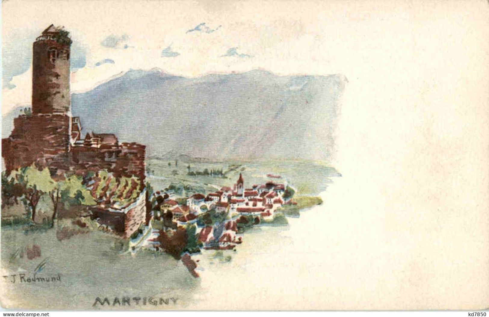 Martigny - Künstlerkarte Redmund - Martigny