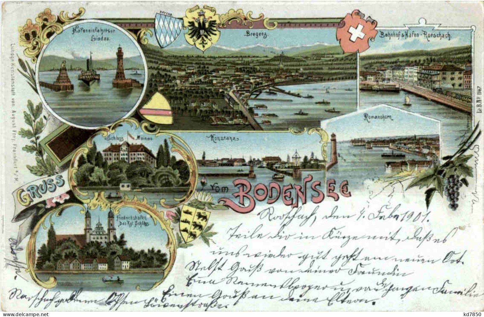 Gruss Vom Bodensee - Rorschach - Romanshorn - Litho - Romanshorn