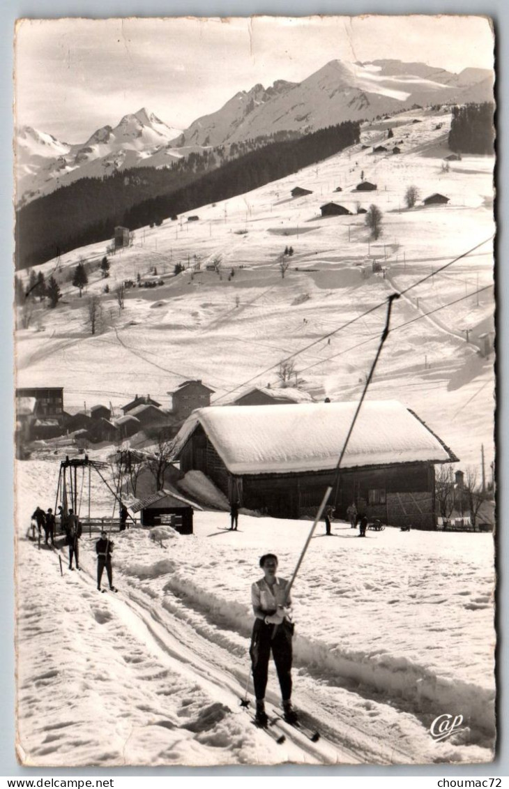 (74) 1017, La Clusaz, CAP 96, Le Remonte-Pente Et L'Aiguille Verte, état ! - La Clusaz