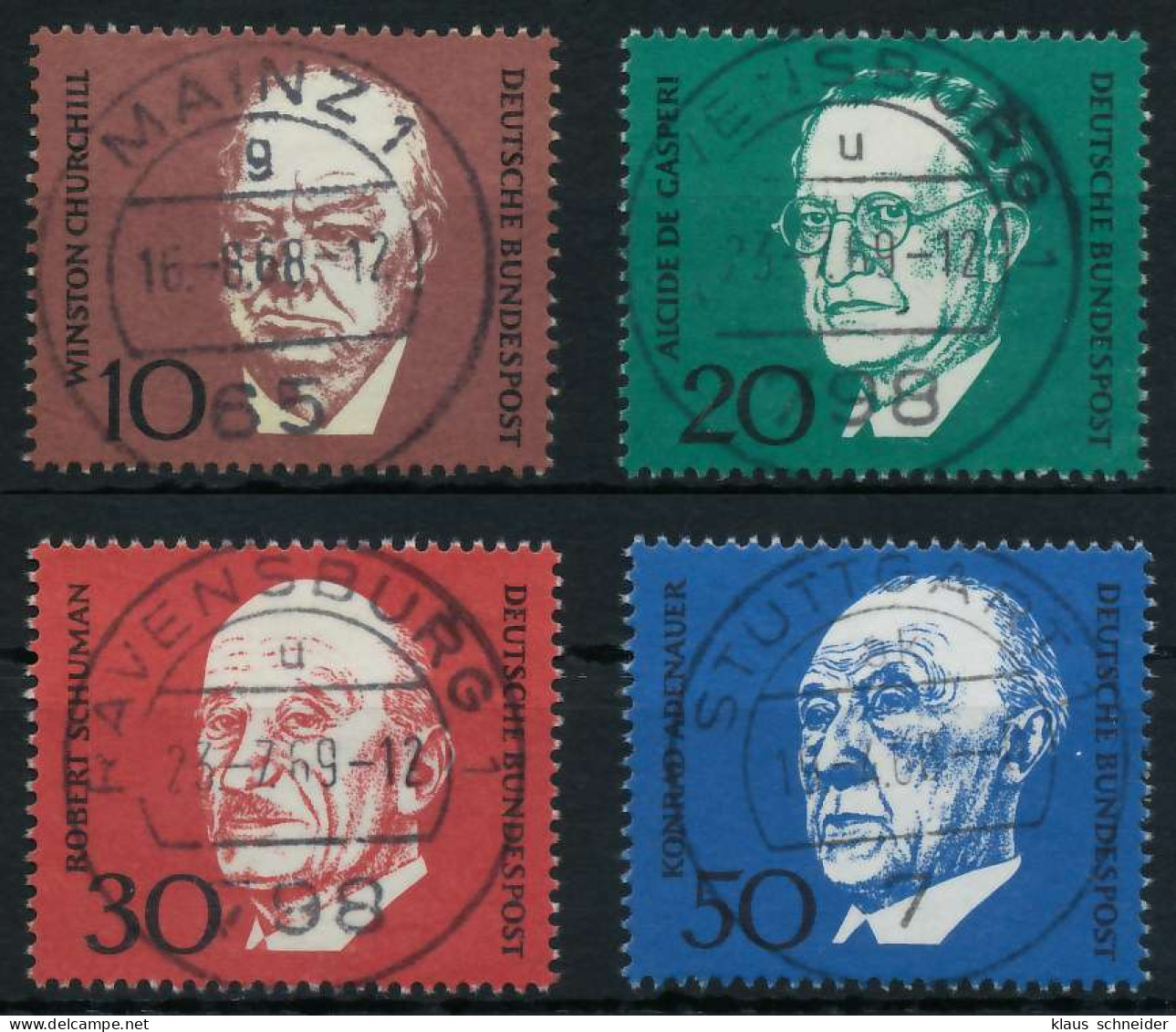 BRD BUND 1968 Nr 554-557 Zentrisch Gestempelt X6A34C2 - Used Stamps