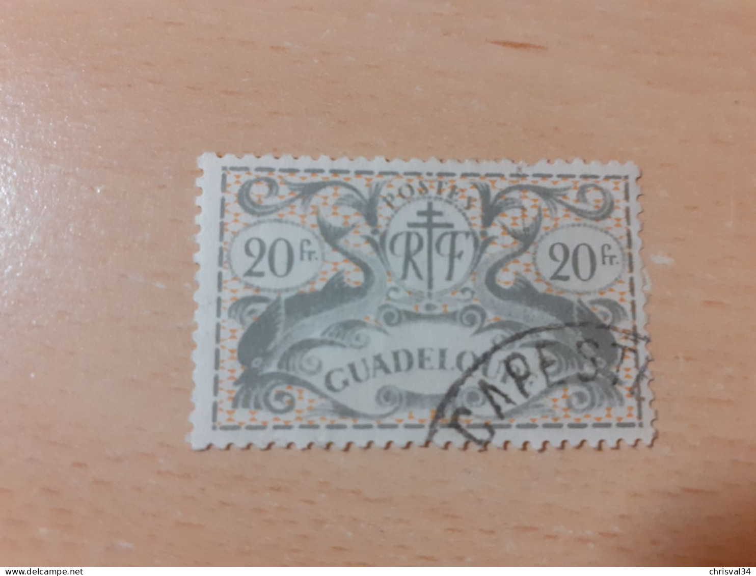 TIMBRE   GUADELOUPE       N  196    COTE  1,50   EUROS  OBLITERE - Oblitérés