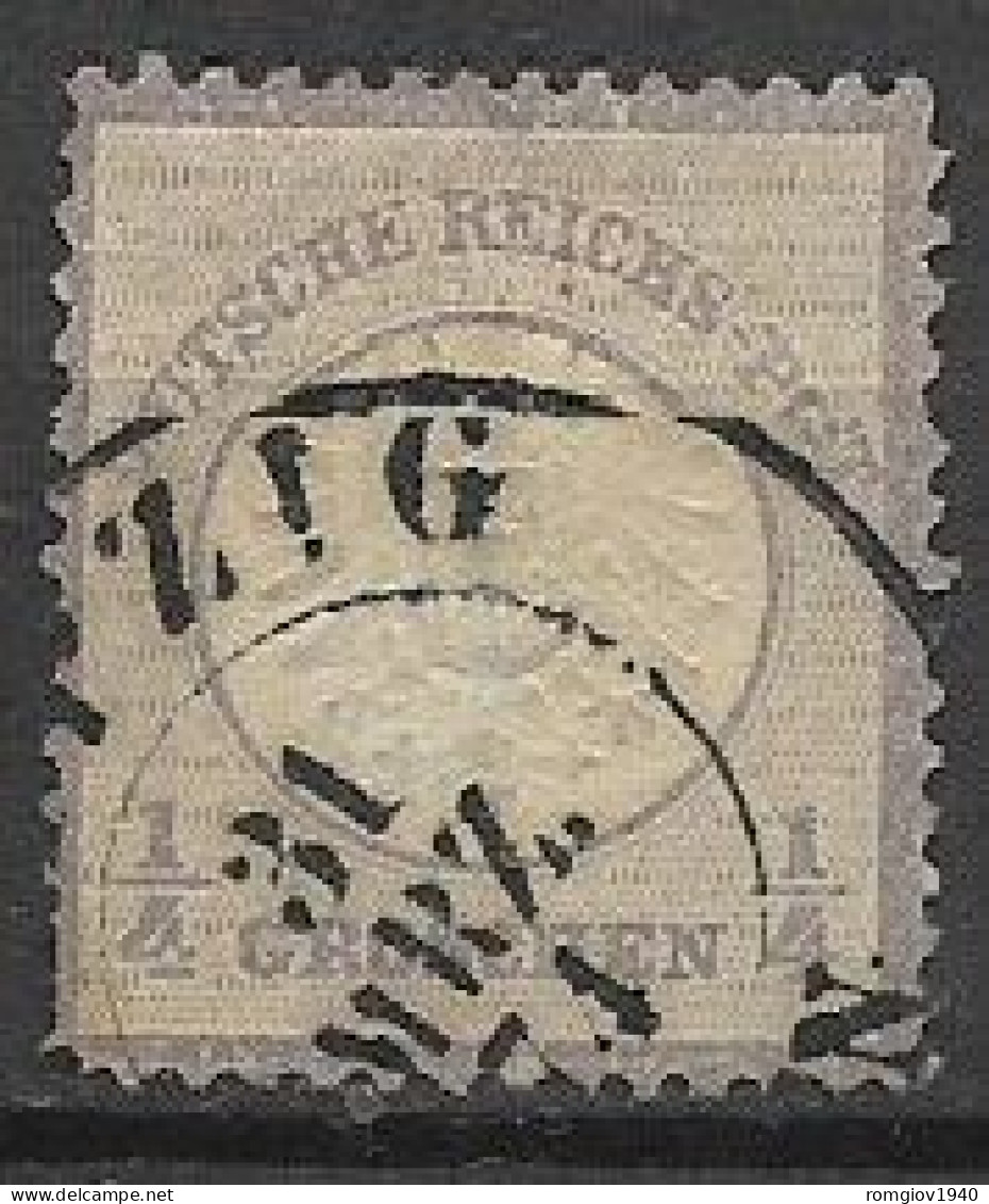 GERMANIA REICH IMPERO 1872 GRANDE SCUDO SULL' AQUILA  UNIF.13  USATO VF - Used Stamps