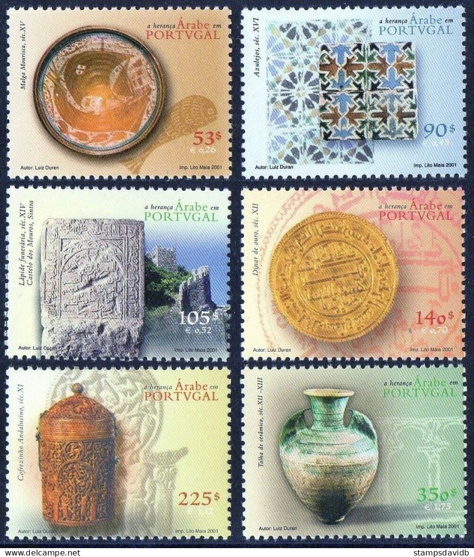 2001 Portugal 2490-2495 Arab Heritage In Portugal 13,00 € - Museen