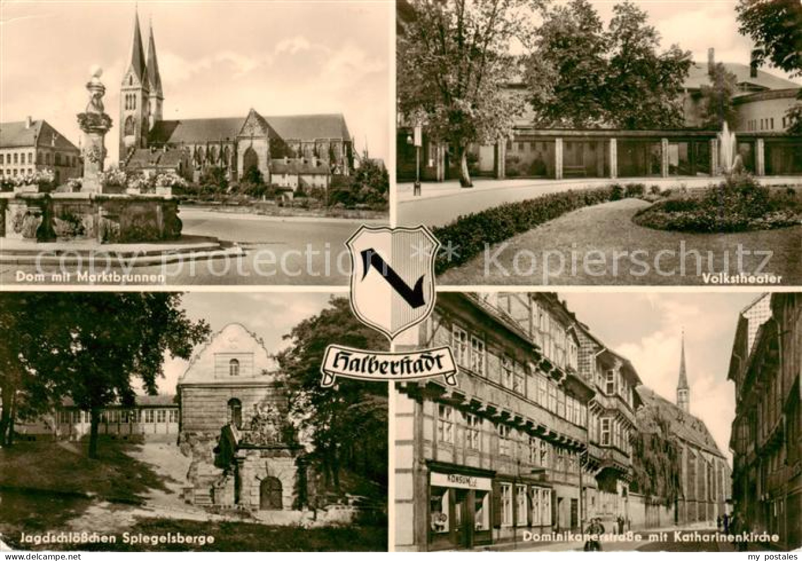 73863184 Halberstadt Dom Mit Marktbrunnen Volkstheater Jagdschloesschen Spiegels - Halberstadt