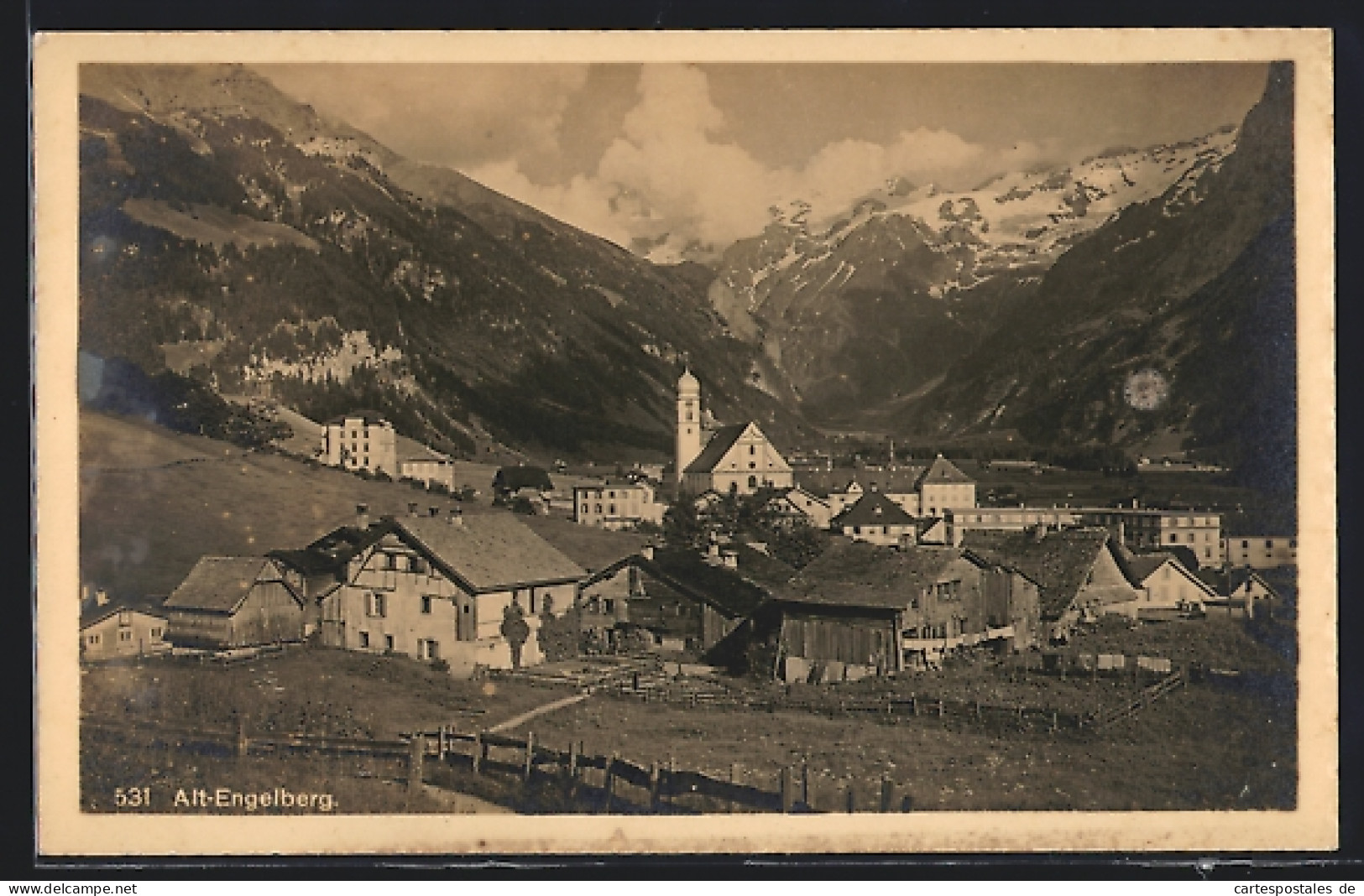 AK Alt-Engelberg, Ortspartie Mit Kirche  - Engelberg