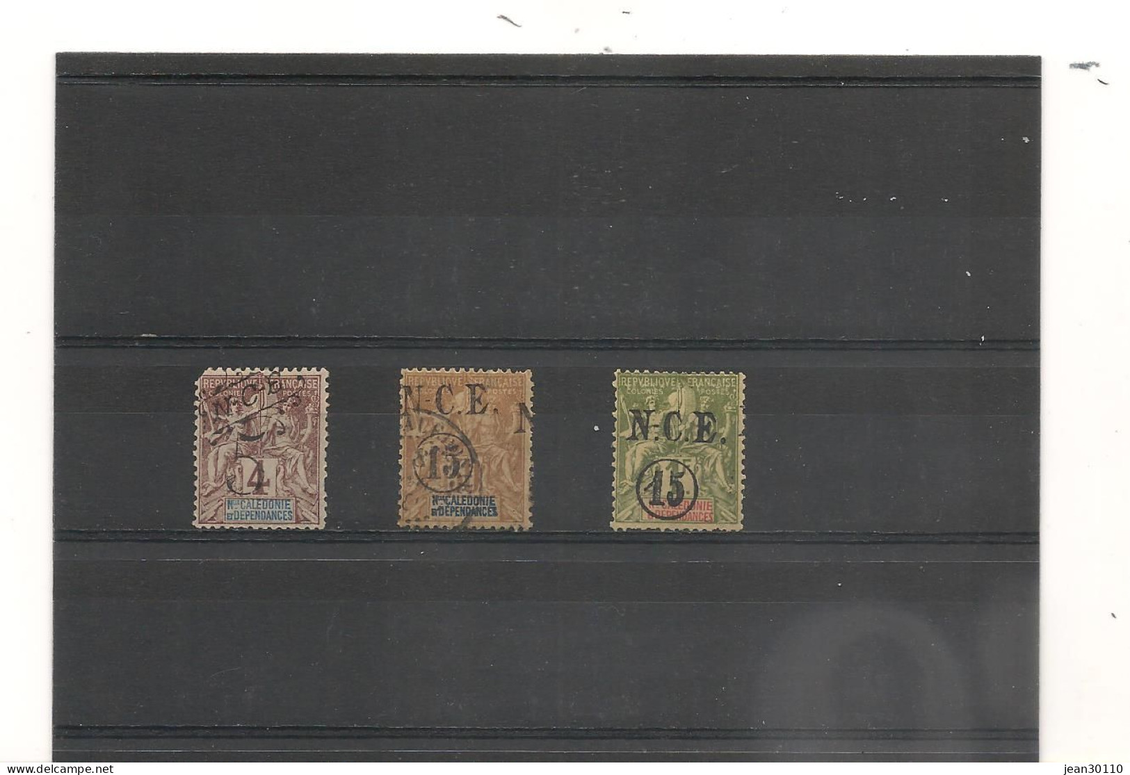 NOUVELLE CALÉDONIE 1900/01 N° 55-56-58 Oblitérés Cote : 58,50 € - Used Stamps