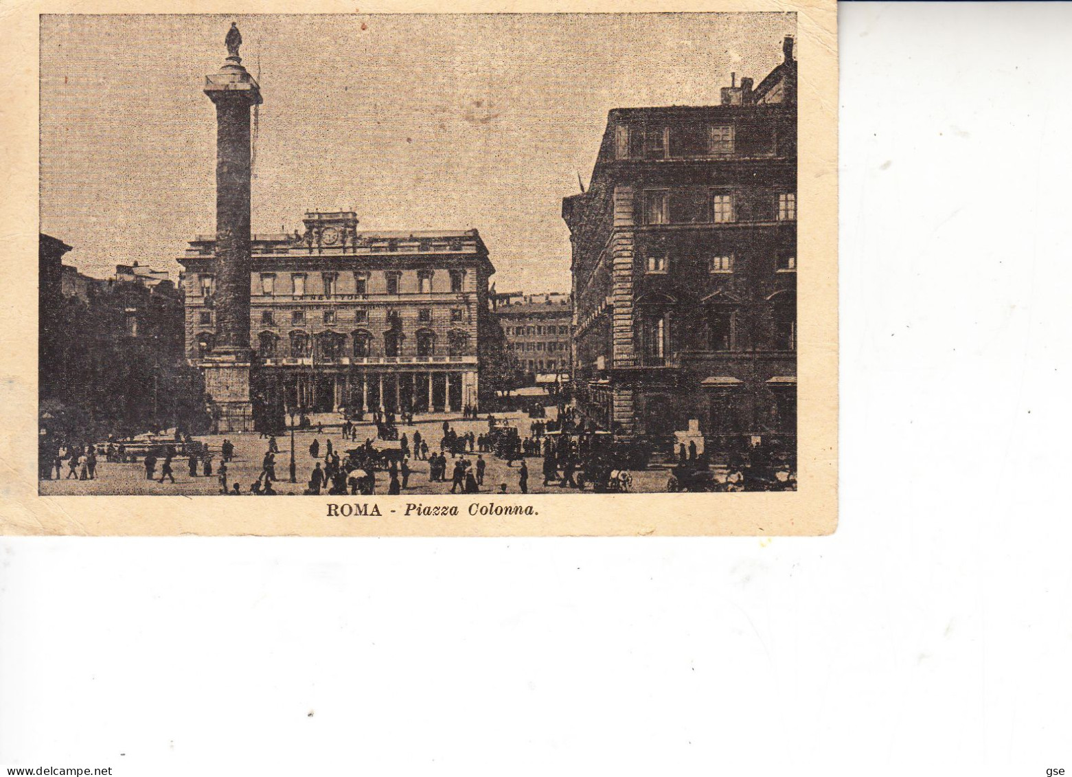 ROMA  1927 - Piazza Colonna - Places