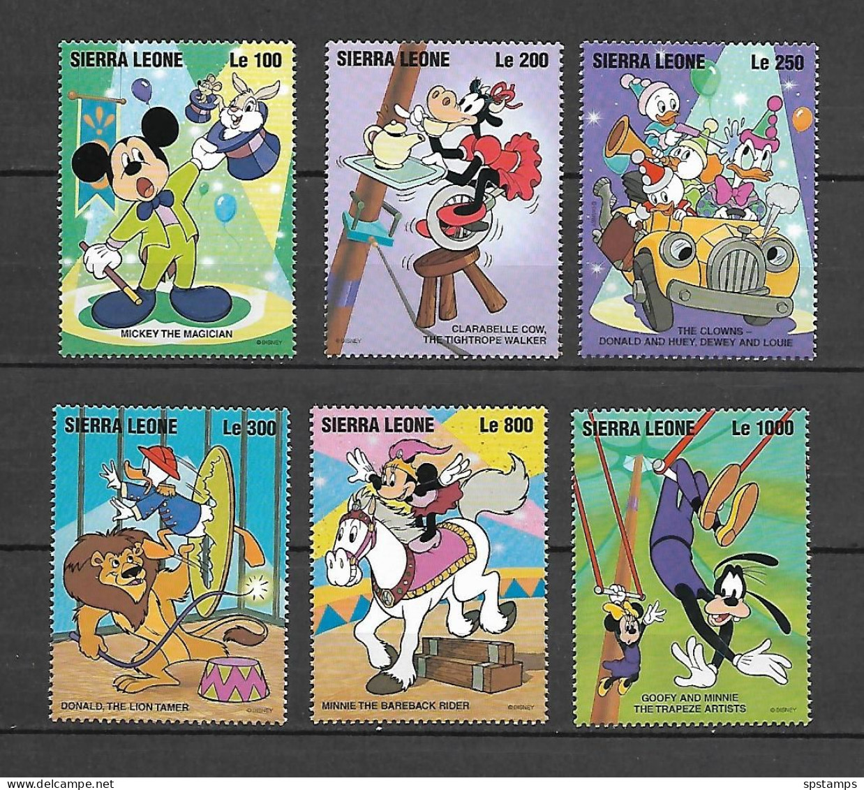 Disney Set Sierra Leone 1996 Circus MNH - Disney