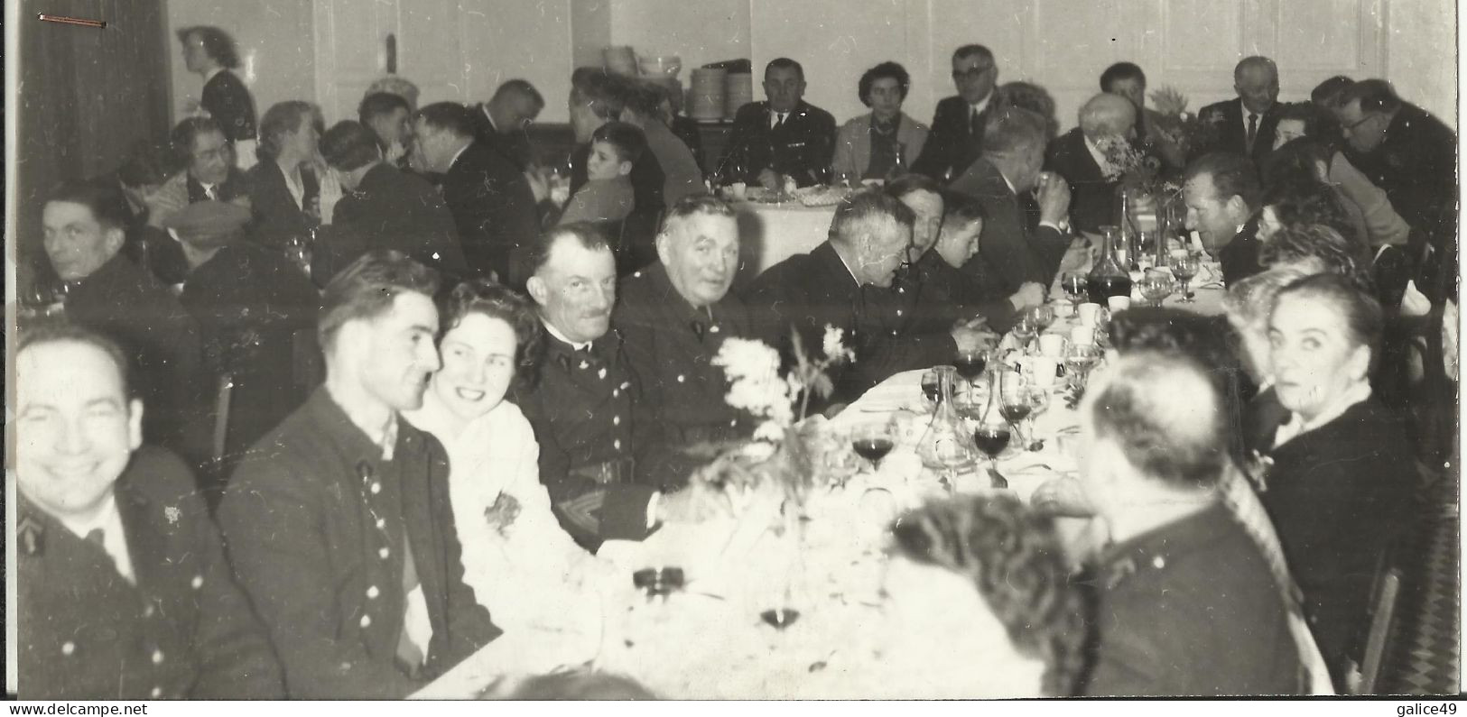 (1) La Ferté Bernard - Photo Originale 9X18 Cm - Banquet Des Pompiers - Années 1950/1960 - Avec Négatif - La Ferte Bernard