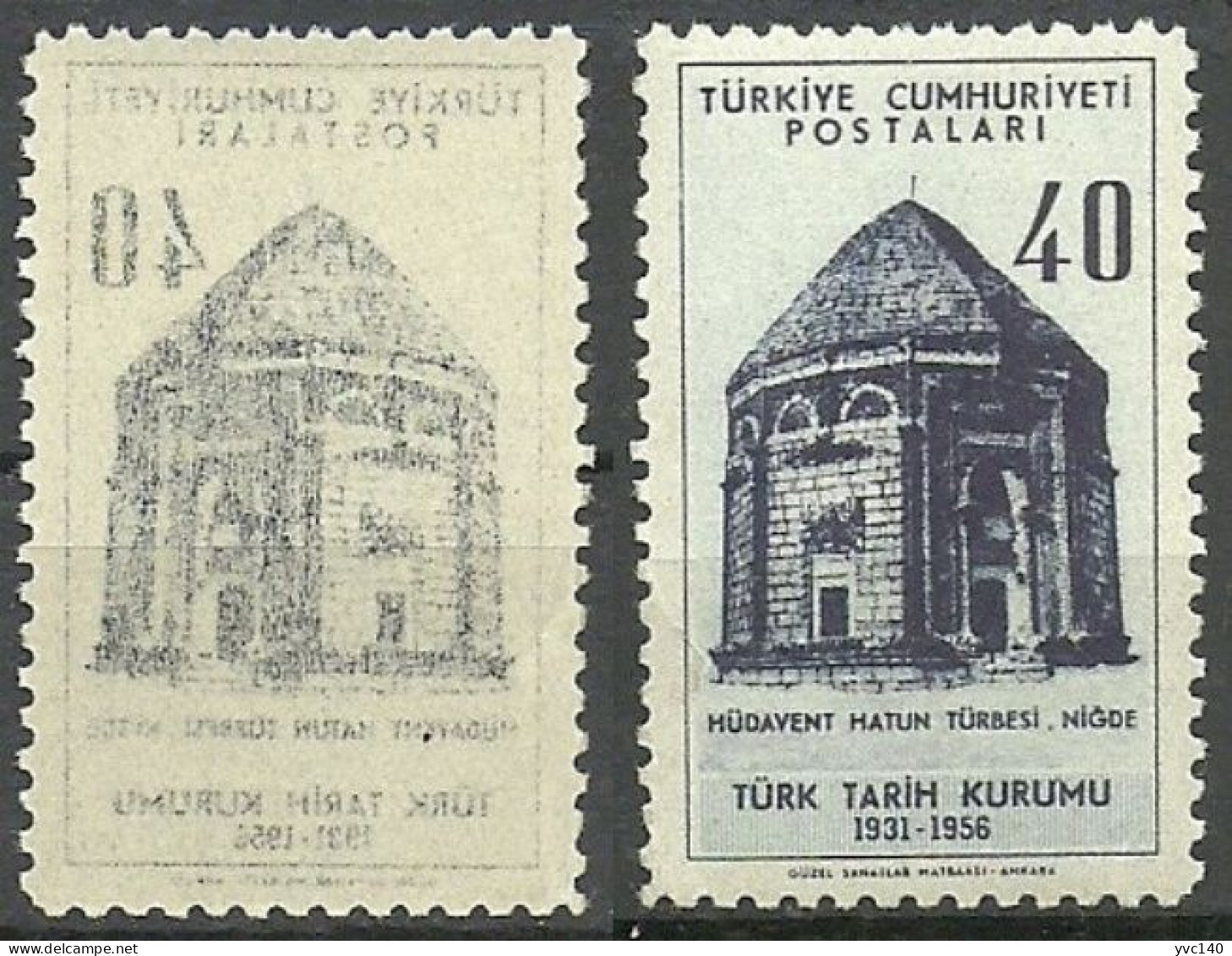 Turkey; 1956 25th Anniv. Of The Turkish History Society "Abklatsch ERROR" - Ungebraucht