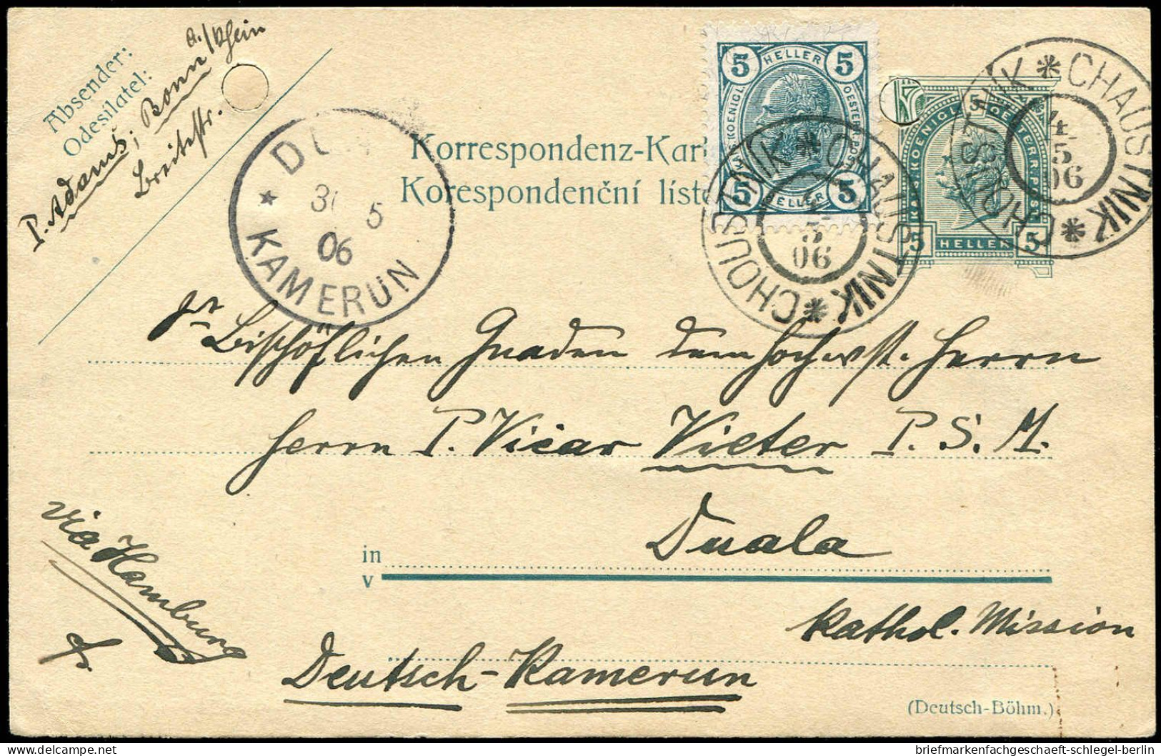 Deutsche Kolonien Kamerun, 1906, Brief - Kamerun