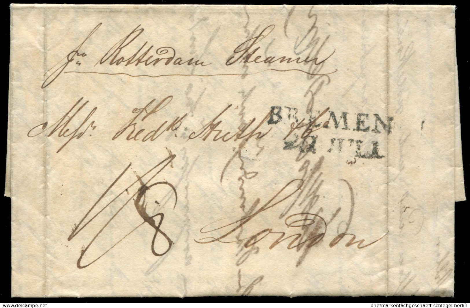 Altdeutschland Bremen, 1837, Brief - Bremen