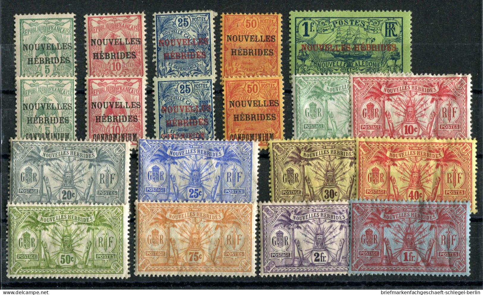 Neue Hebriden, 1908, 10-14, 15-18, 36-45, Ungebraucht - Other & Unclassified