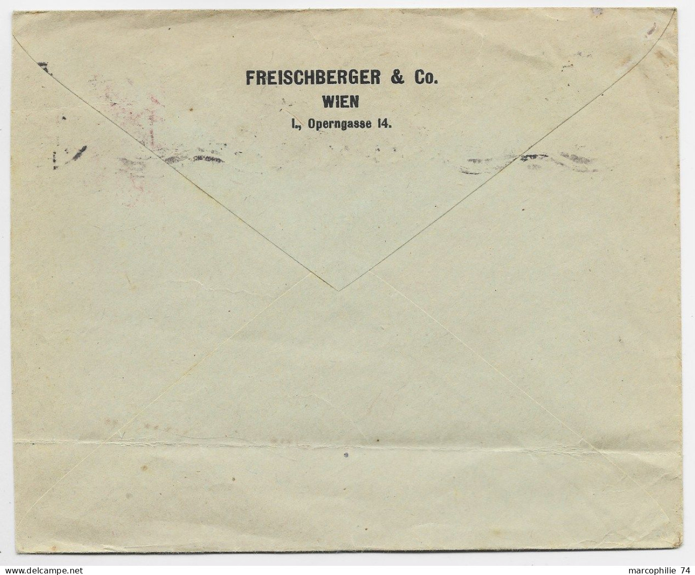 AUSTRIA 15 HELLER ENVELOPPE COVER MEC WIEN 1917  REPIQUAGE FREISCHBERGER TO ALBANIEN - Omslagen