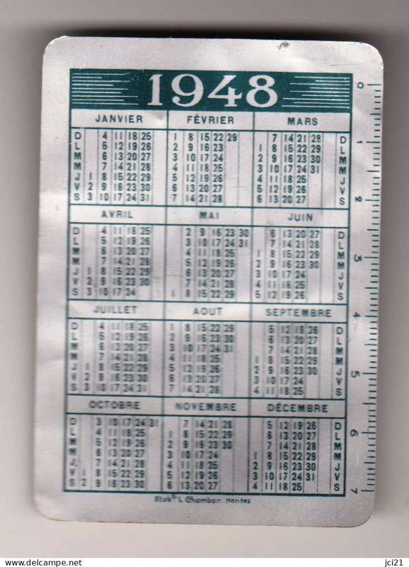 Calendrier 1948 " OIL FRANCAISE " Sur Support Alu. _Di 616a&b - Cars