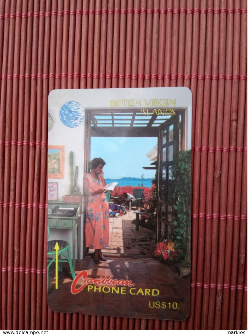 Phonecard Woman Phone 13CBVB Used Rare - Virgin Islands