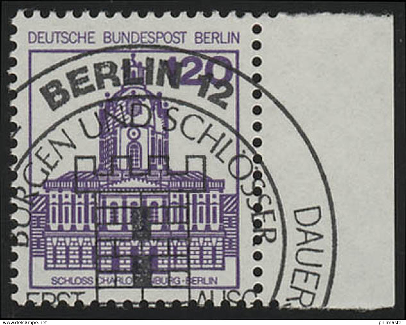 675 Burgen U.Schl. 120 Pf Seitenrand Re. ESST Berlin - Used Stamps