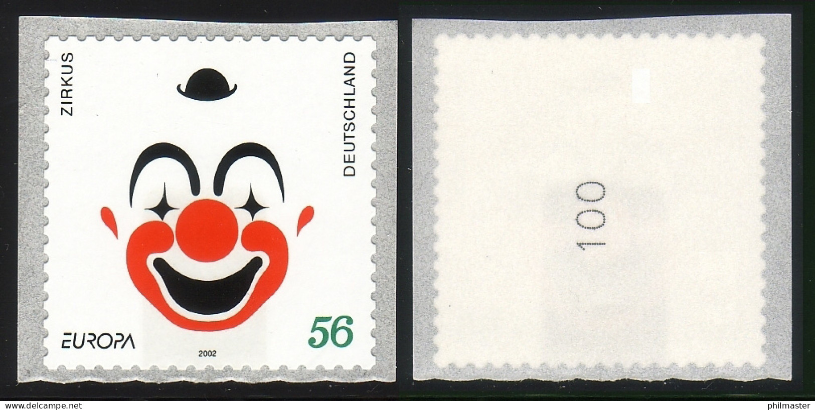 2272 Europa Clown Selbstklebend Sk Mit Nummer 100 ** - Francobolli In Bobina