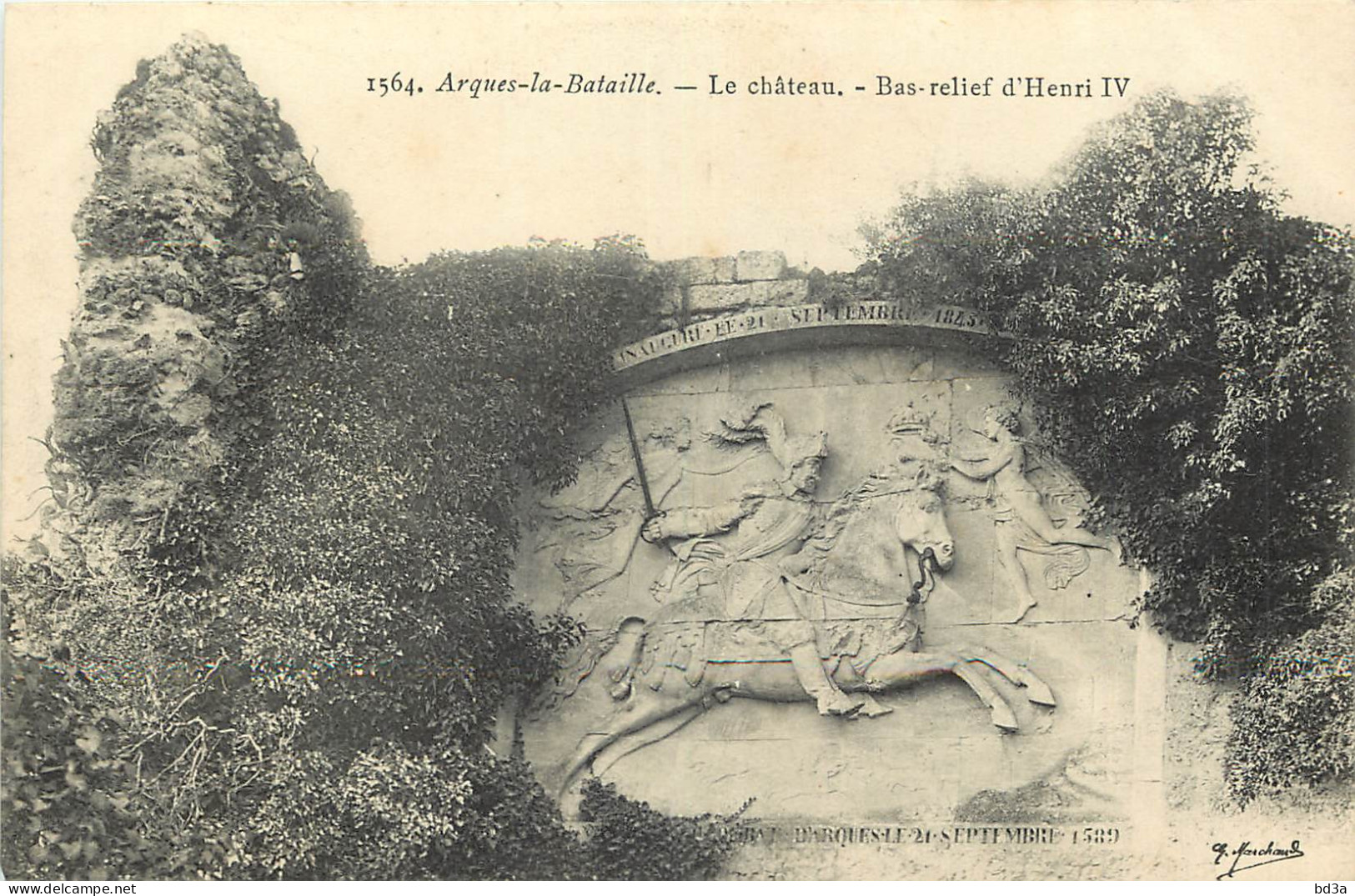  76   ARQUES LA BATAILLE   LE CHATEAU  BAS RELIEF D'HENRI IV - Arques-la-Bataille