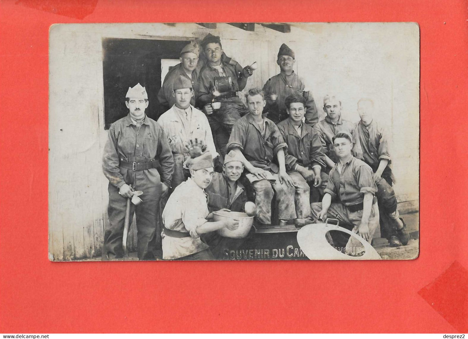 MILITARIA Carte Photo Animée Souvenir Du Camp ?? - Altre Guerre