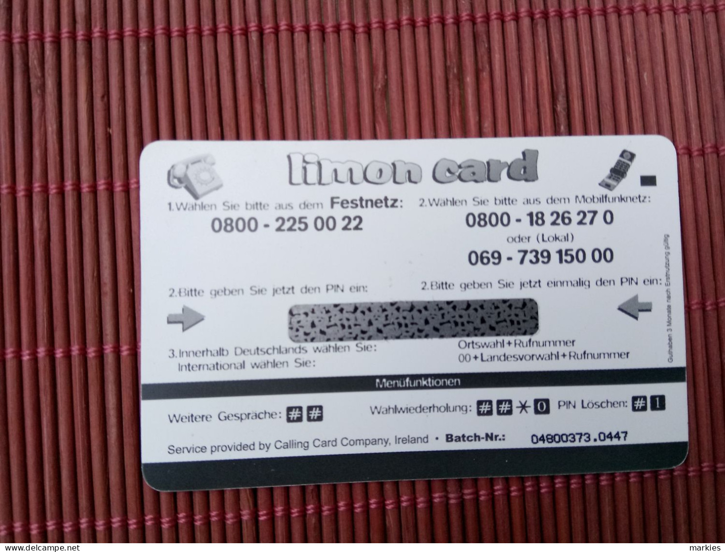 Prepaidcard Limon Card 10 Euro Mint 2 Photos Rare - [2] Prepaid