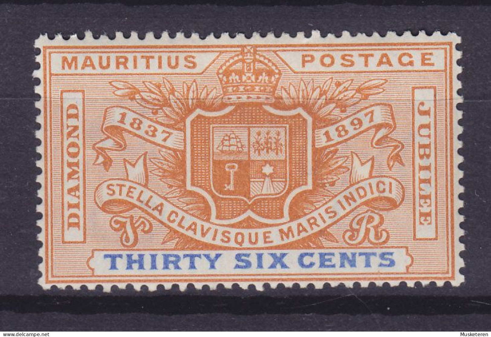 Mauritius 1898 Mi. 87, 36c. Queen Victoria Diamond Jubilee 60th Coronation Anniversary, MH* - Mauritius (...-1967)