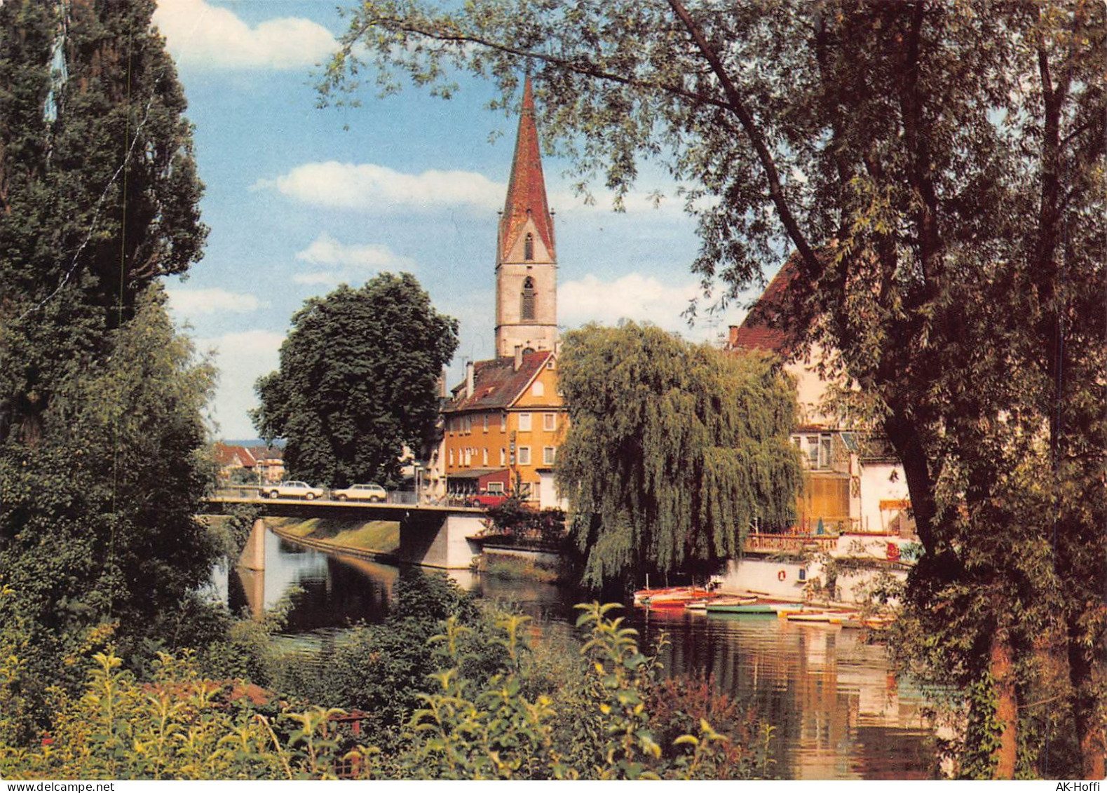 Rottenburg / Neckar - Teilansicht Mit Brücke Und Kirche - Rottenburg