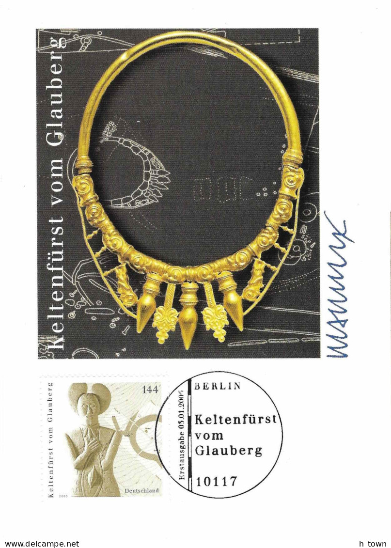 333  Celtes, Prince Ou Druide, Orque D'or: C. Maxi D'Allemagne - "Celtic Prince" Of Glauberg (5th Century BC), Gold Torc - Archeologie