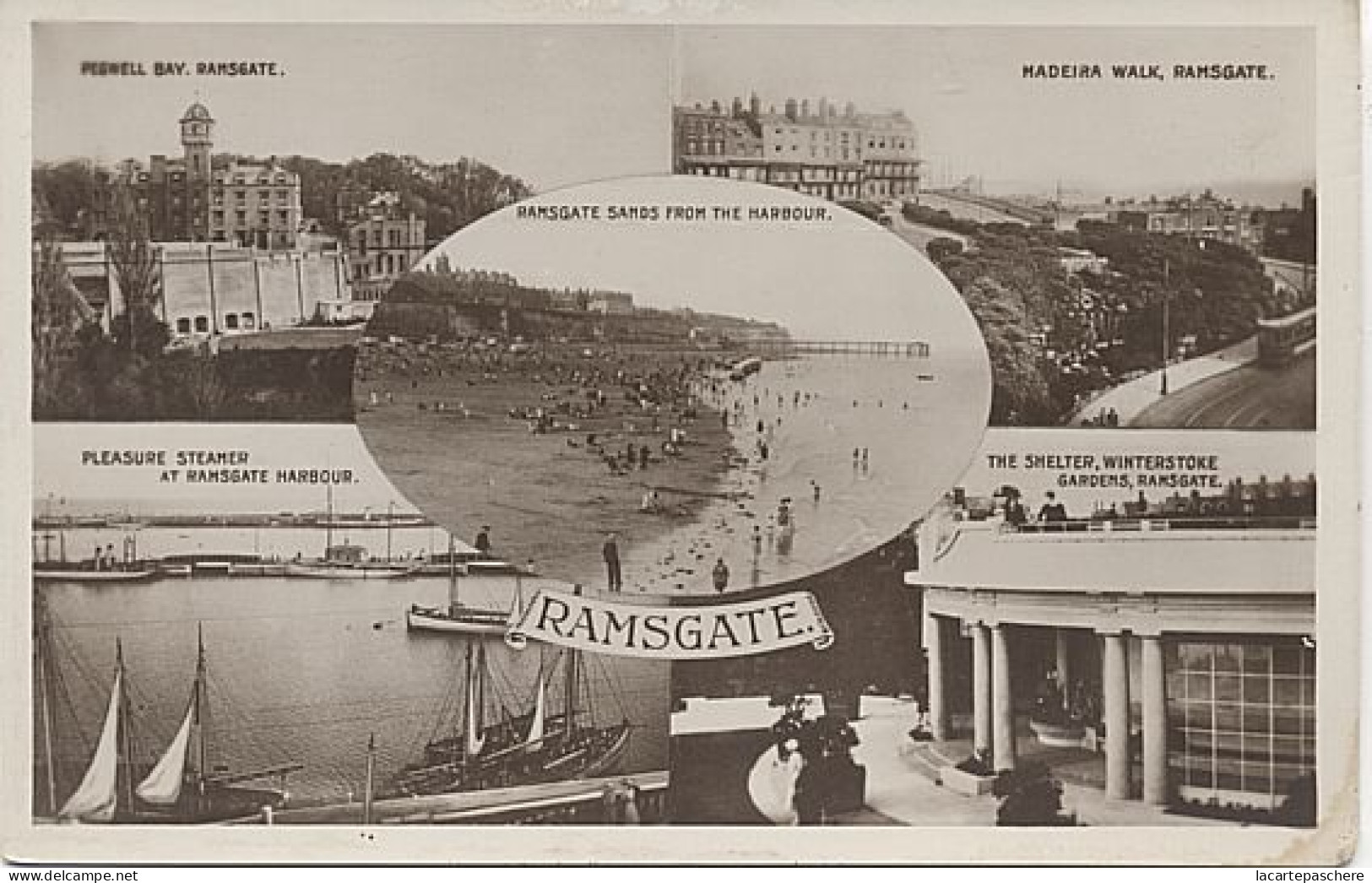 X9095 ENGLAND KENT RAMSGATE HARBOUR SANDS MADEIRA WALK ... MULTIVUES - Ramsgate