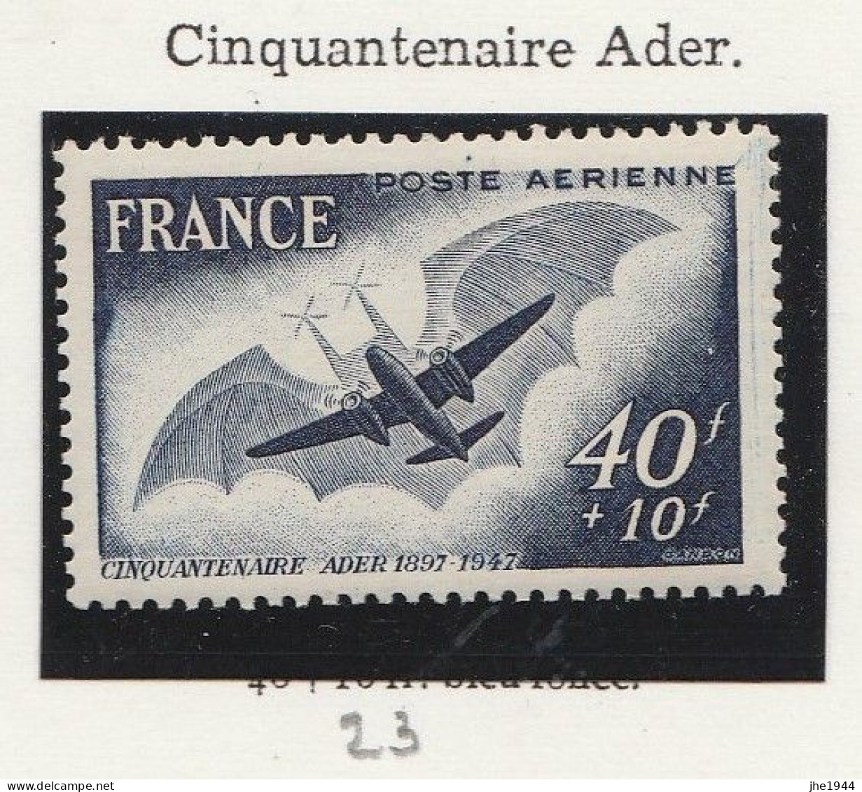 France Poste Aerienne N° 21 à 23 ** Surtaxe Entraide Française - 1927-1959 Neufs