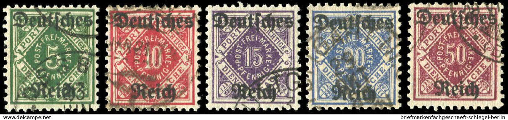 Deutsches Reich, 1920, 52-56, Gestempelt - Oficial