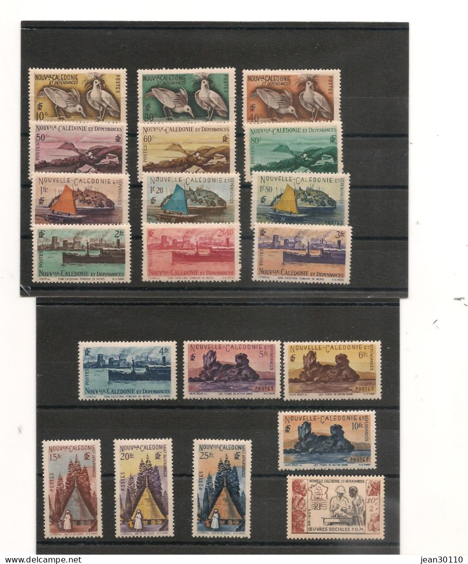 NOUVELLE CALÉDONIE 1948/50 N° 259/278* : 50,00 € - Neufs