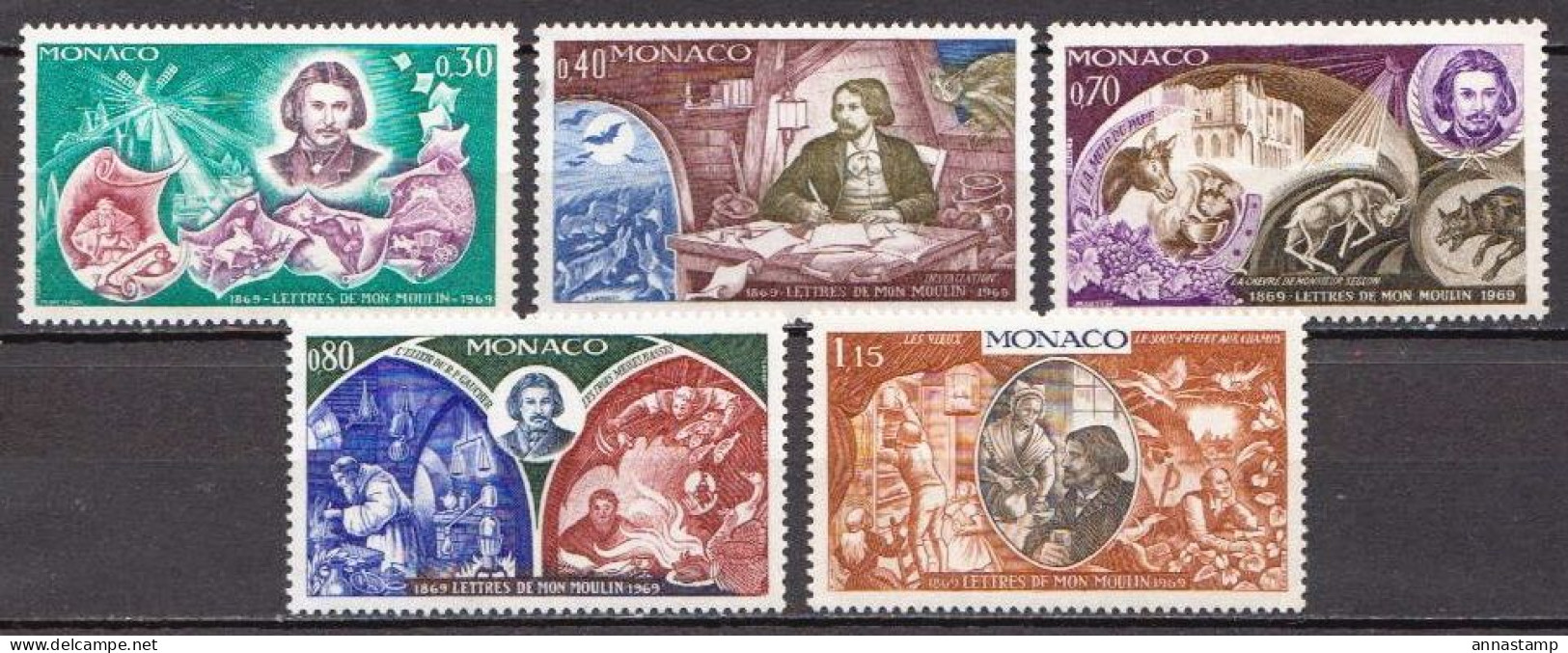 Monaco MNH Set - Ecrivains