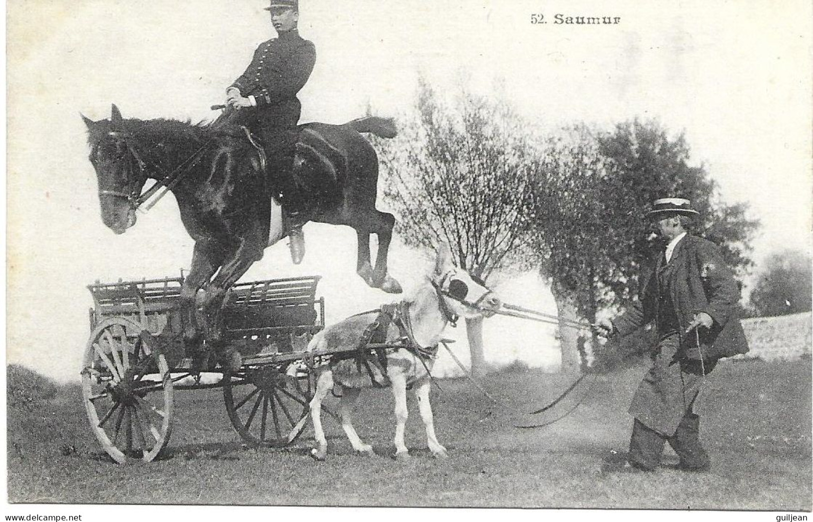 HIPPISME  - 49 - SAUMUR N° 52 - CARTE ECRITE - - Paardensport