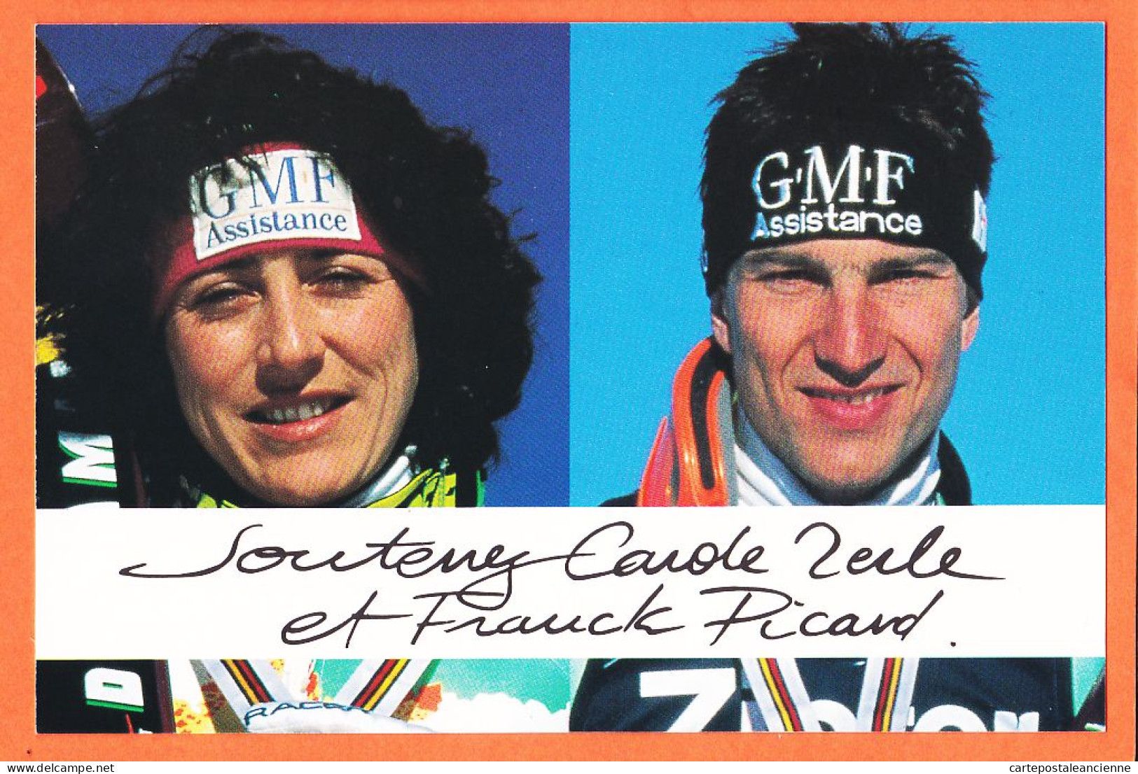 27743 / ALBERTVILLE 1992 Carole MERLE Et Franck PICCARD Equipe Française De Ski Cppub GO SPORT DYNAMIC G.M.F Assistance - Albertville