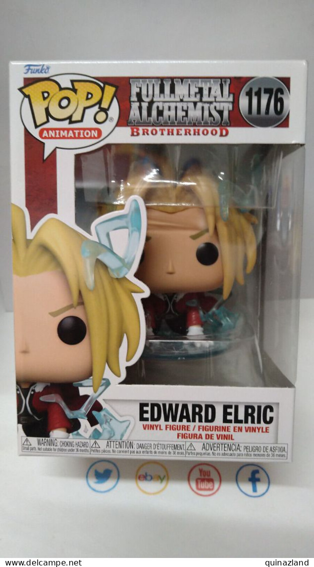 Funko Pop! FULLMETAL ALCHEMIST #1176 Edward Elric (FU32) - Otros & Sin Clasificación