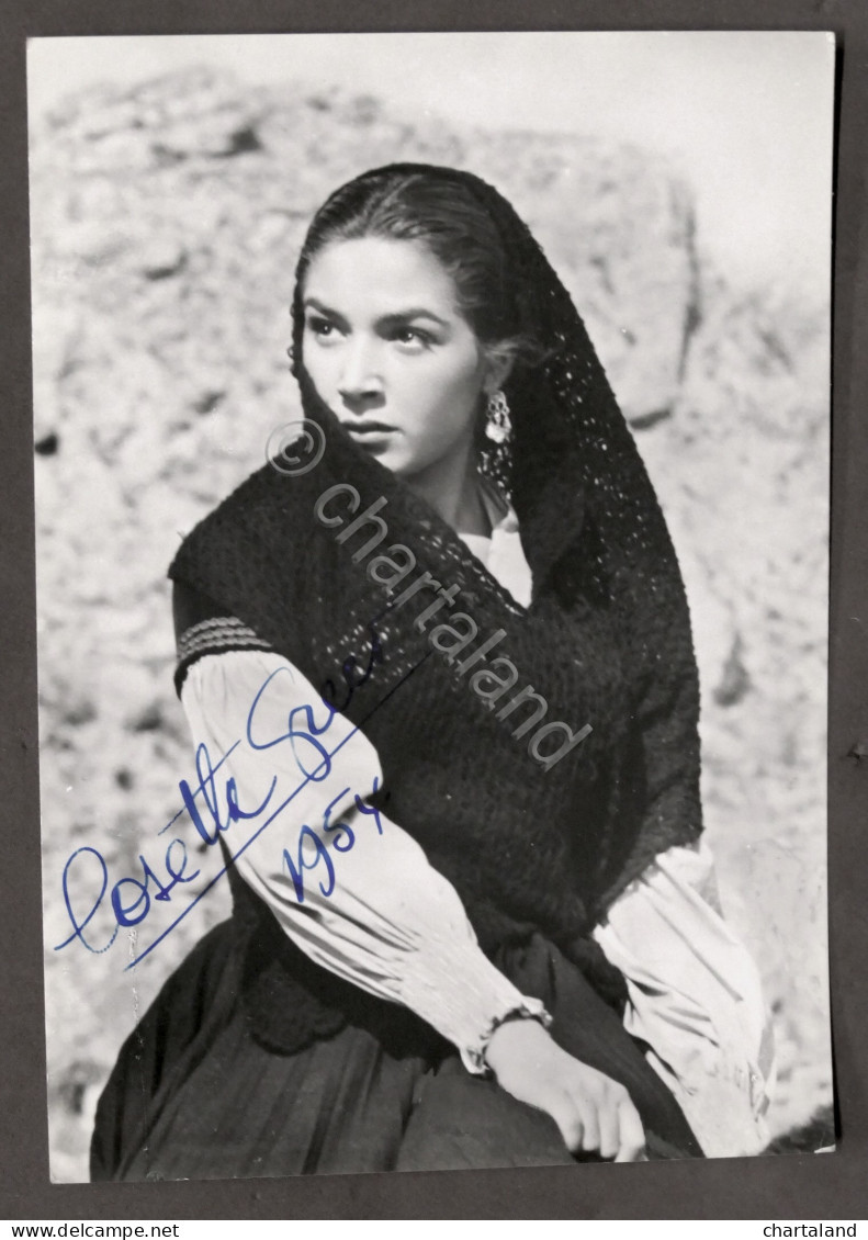 Fotografia Con Autografo Dell'attrice Cosetta Greco - 1954 - Autres & Non Classés