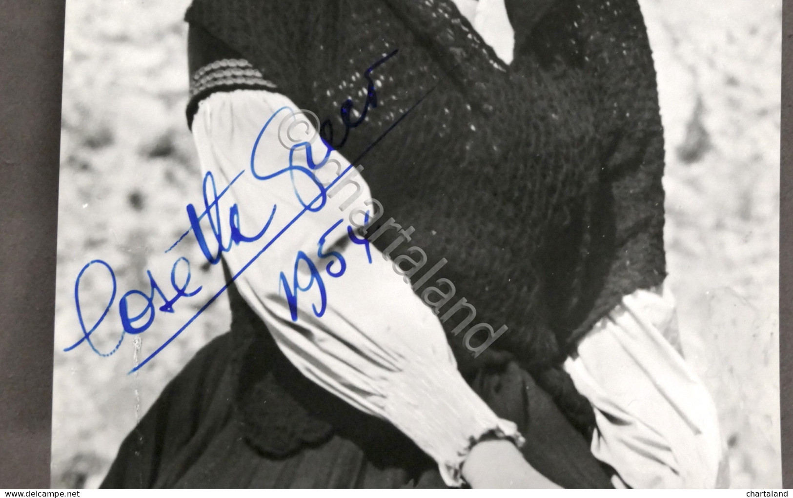 Fotografia Con Autografo Dell'attrice Cosetta Greco - 1954 - Autres & Non Classés