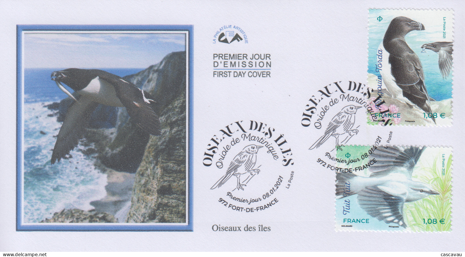 Enveloppe    FDC  1er   Jour    FRANCE    Oiseaux  Des   ILES      FORT  DE  FRANCE    2021 - 2020-…