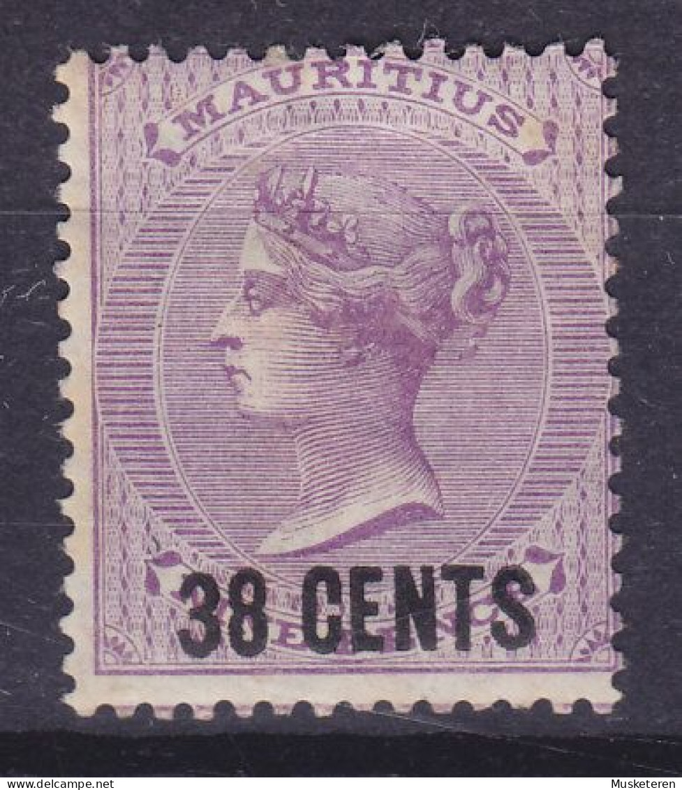 Mauritius 1878 Mi. 49, 38 CENTS/9p. Queen Victoria Overprinted Aufdruck, MH* - Mauritius (...-1967)