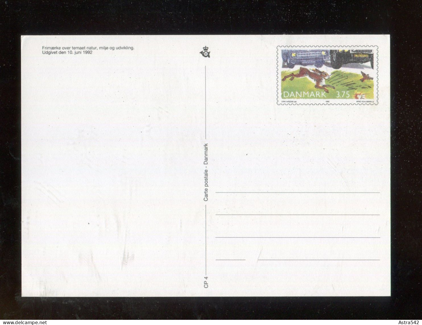"DAENEMARK" 1992, Bildpostkarte Mi. P 285 ** (A1251) - Postal Stationery