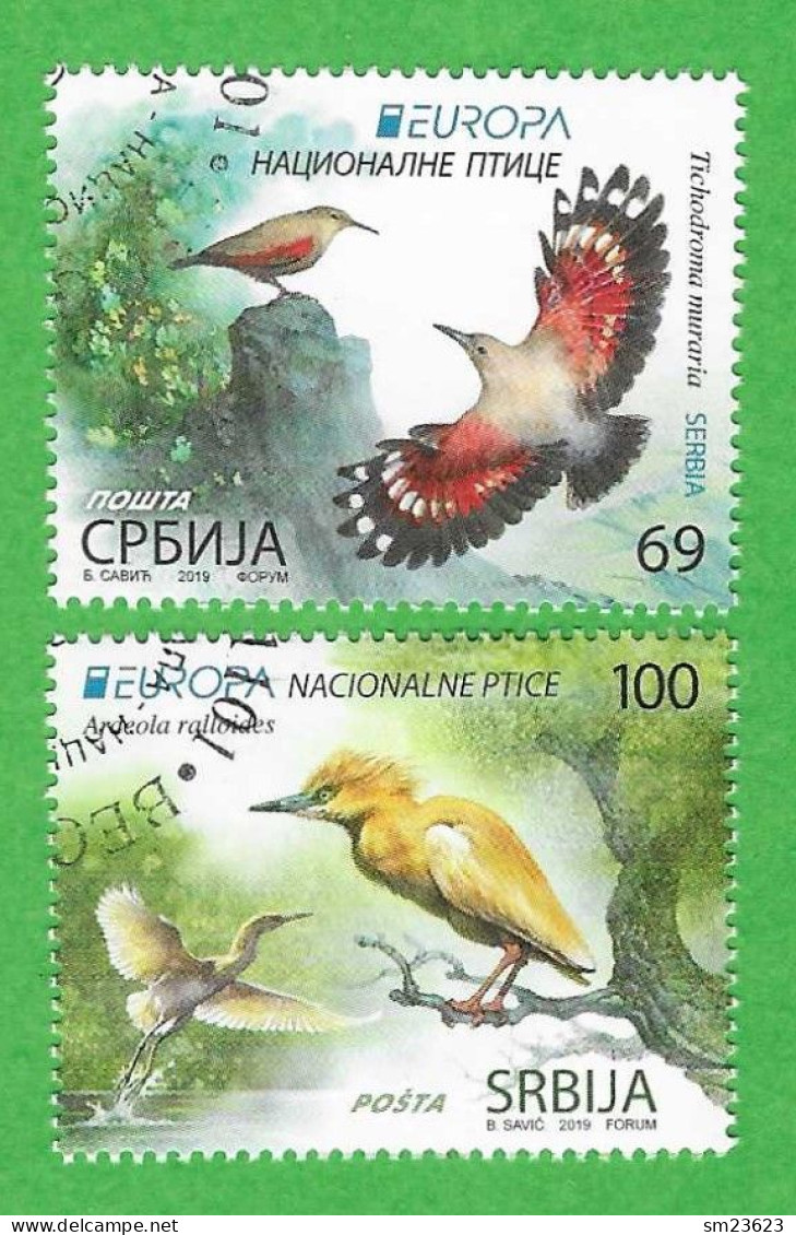 Serbien / Srbija / Serbia 2019 , EUROPA CEPT Heimische Vögel - Gestempelt / Fine Used / (o) - 2019