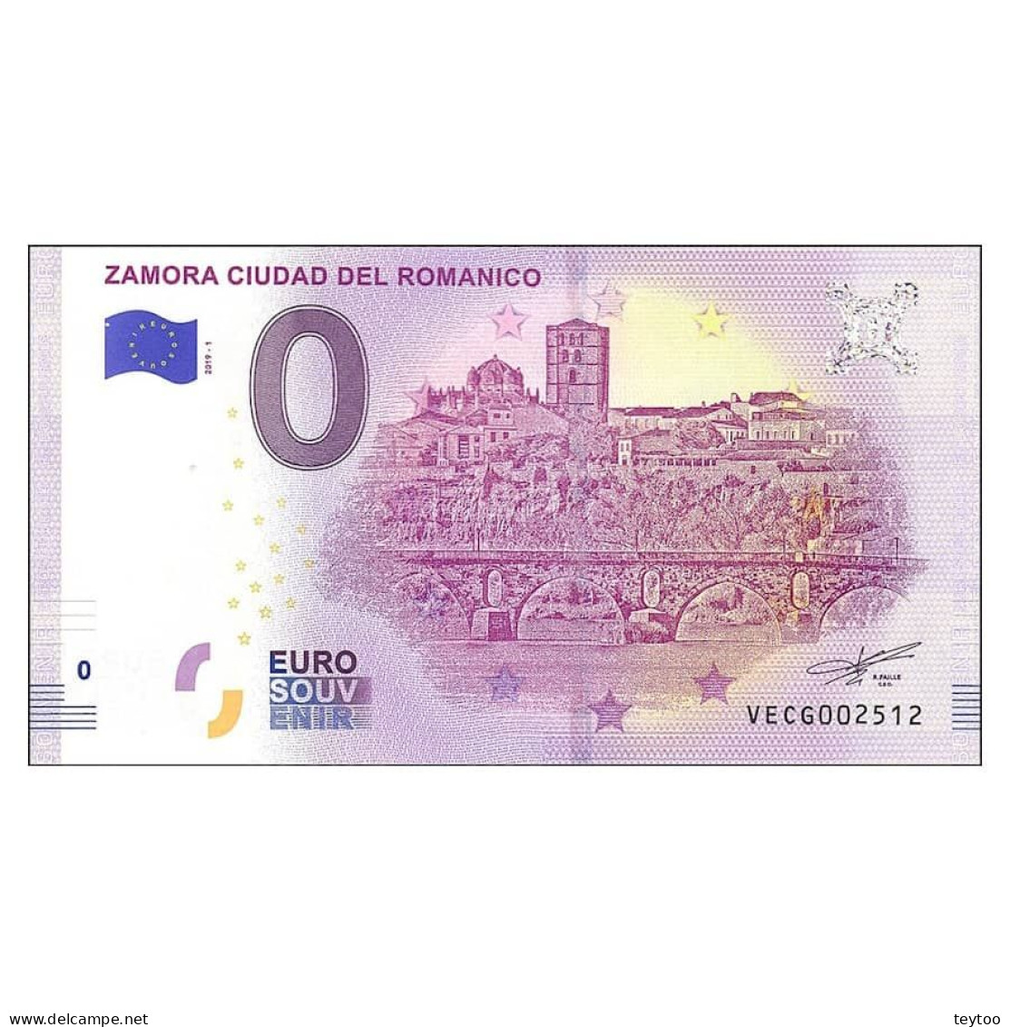 C2640# 0 Euros. España. Zamora, Ciudad Del Románico (SC) 2019-1A - [ 8] Fictifs & Specimens